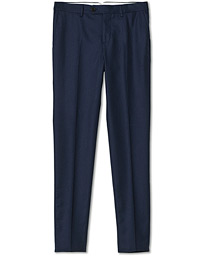 Brunello Cucinelli Slim Fit Flannel Trousers Navy – Bleu