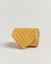  3-Fold Printed Silk Tie Yellow