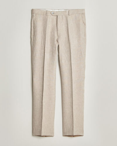 Oscar Jacobson Dandy Linen Trousers Beige