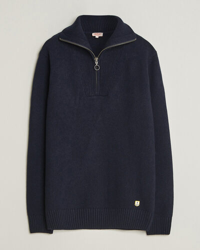 Armor-lux Wool Knitted Half Zip Navy