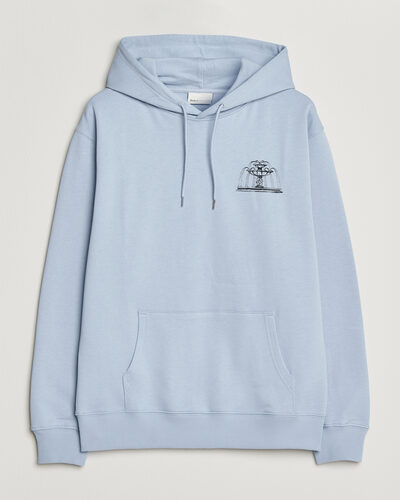 Drôle de Monsieur Fountain Printed Hoodie Light Blue