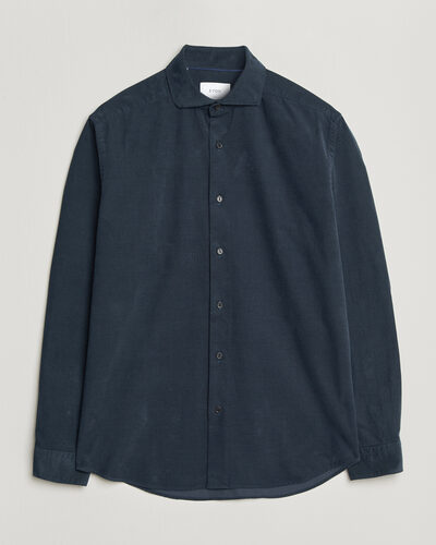 Eton Casual Fit Corduroy Shirt Navy Blue