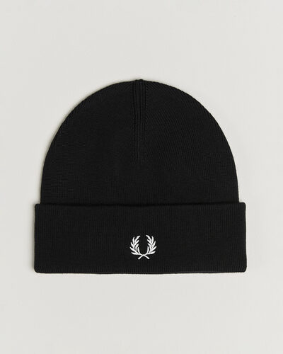 Fred Perry Merino Wool Beanie Black