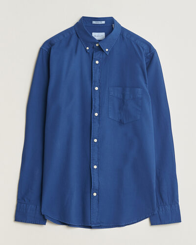 Gant Regular Fit Garment Dyed Twill Shirt Crisp Blue