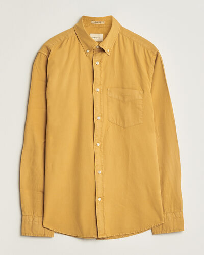 Gant Regular Fit Garment Dyed Twill Shirt Turmeric Shine