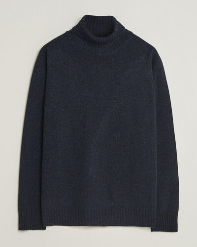 Altea Wool/Cashmere Rollneck Navy Melange
