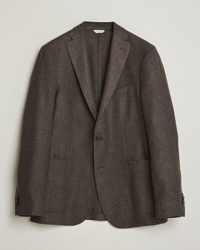 Boglioli K Jacket Wool Houndstooth Blazer Dark Brown