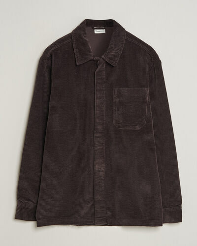 KnowledgeCotton Apparel Cotton Corduroy Overshirt Chocolate