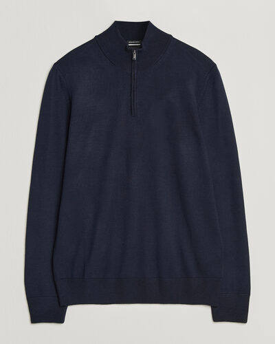 BOSS BLACK Ebenji Merino Knitted Half Zip Dark Blue