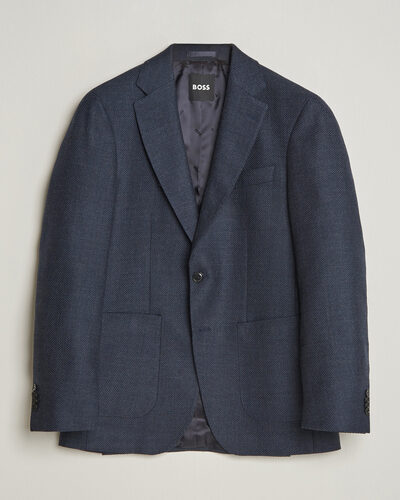 BOSS BLACK Hutson Wool Patch Pocket Blazer Dark Blue