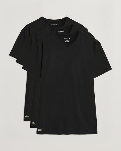 Lacoste 3-Pack Crew Neck T-Shirt Black
