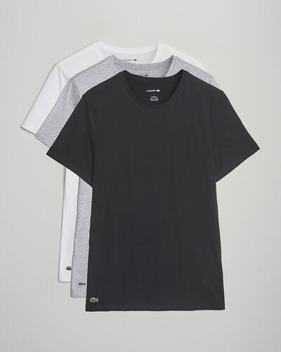 Lacoste 3-Pack Crew Neck T-Shirt White/Grey/Black