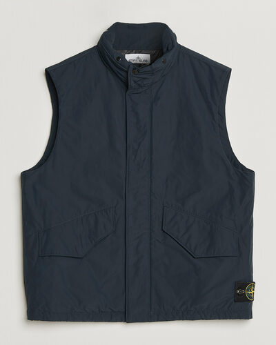 Stone Island Micro Twill Padded Vest Navy Blue