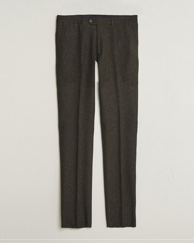 Walker Slater Edward Shetland Wool Donegal Trousers Brown