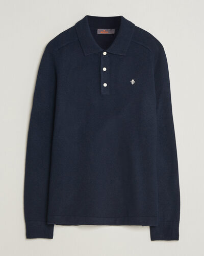 Morris Hetford Knitted Polo Navy