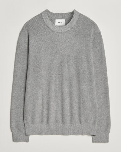 NN07 Hope Cotton/Cashmere Rib Knitted Sweater Grey