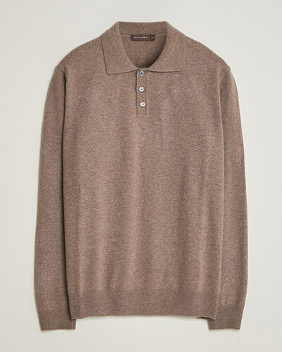 Oscar Jacobson Pepe Wool/Cashmere Polo Light Brown