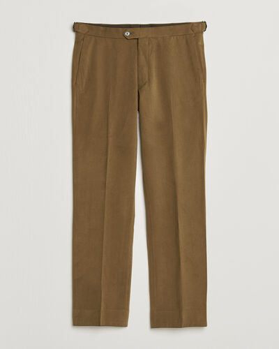 Oscar Jacobson Dandy Brushed Cotton Trousers Camel