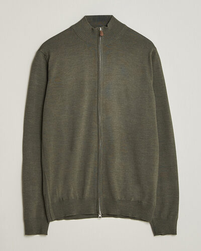 Stenströms Merino Full Zip Green
