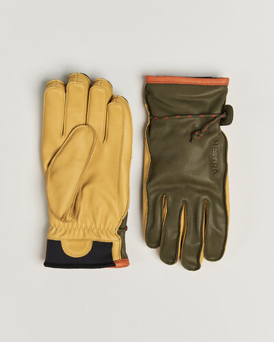 Hestra Wakayama Leather Ski Glove Loden/Tan