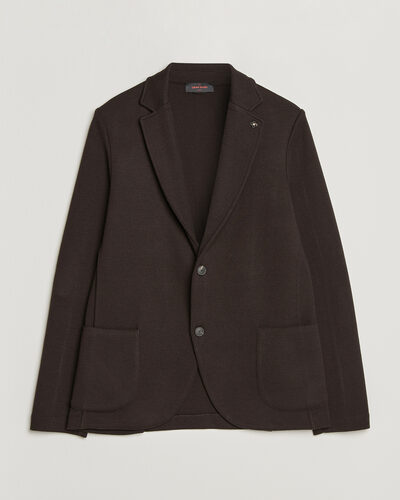 Gran Sasso Rainwool Knitted Blazer Dark Brown
