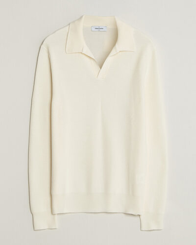Gran Sasso Merino Knitted Polo Cream