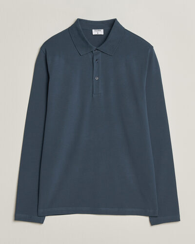 Filippa K Luke Lycra Polo Shirt Stone Blue
