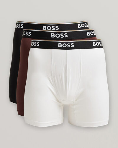 BOSS BLACK 3-Pack Long Leg Boxer Burgundy/White/Black