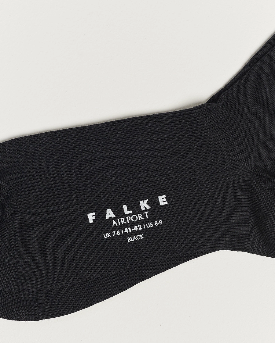 Homme | Chaussettes Hautes | Falke | Airport Knee Socks Black