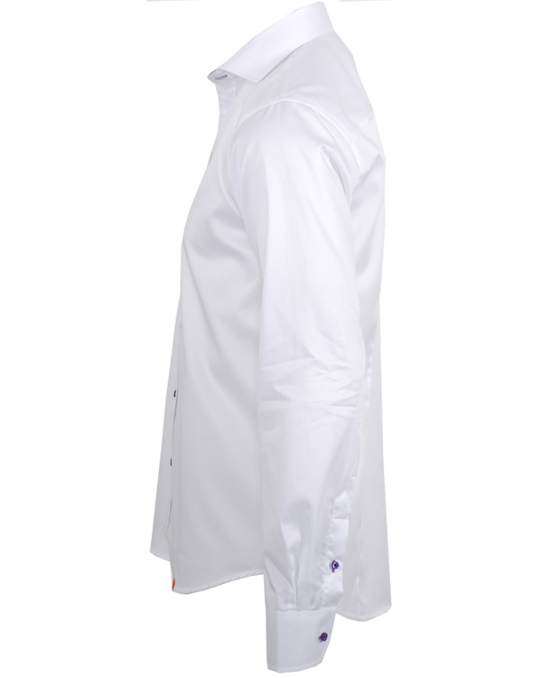 Homme | Chemises | Oscar of Sweden | Skjorta Slim Fit Vit Paisly Kontrast