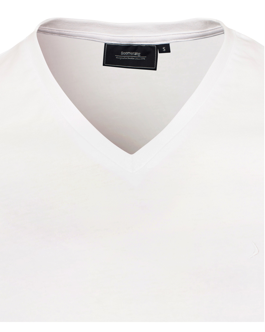 Homme | T-shirts | Boomerang | Jarl V-Neck T-Shirt White