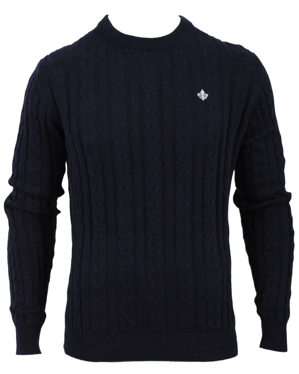 Homme | Pulls Et Tricots | Morris | Biarritz Cable Pullover Navy
