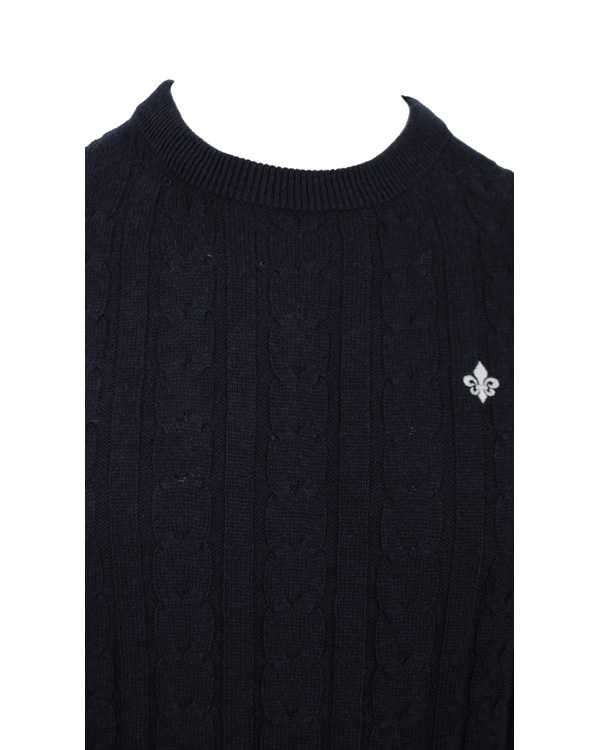 Homme | Pulls Et Tricots | Morris | Biarritz Cable Pullover Navy