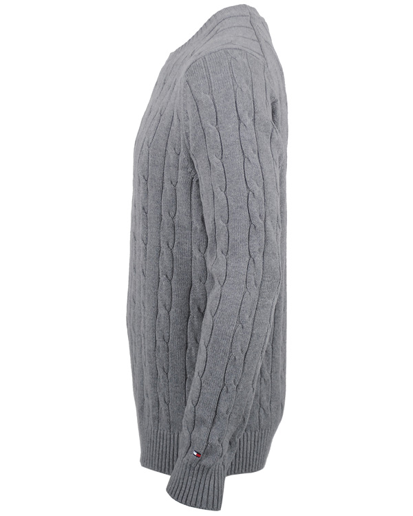 Homme | Pulls Et Tricots | Tommy Hilfiger | Classic Cable C-Nk Cf Silver Fog
