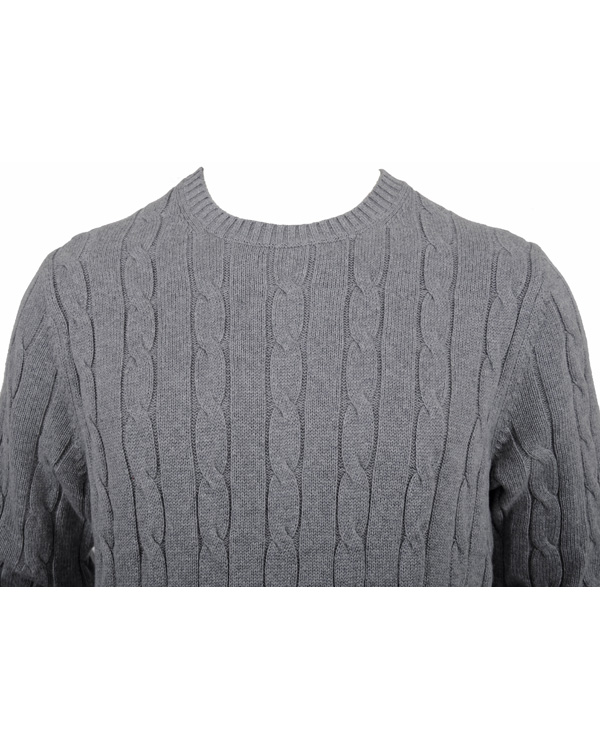 Homme | Pulls Et Tricots | Tommy Hilfiger | Classic Cable C-Nk Cf Silver Fog