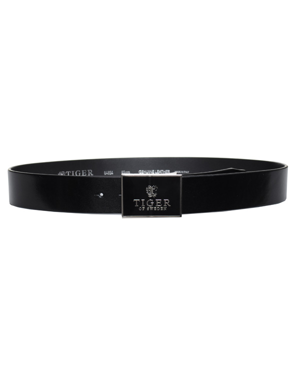 Homme | Tiger of Sweden Leather Logo Belt Black | Tiger of Sweden | Leather Logo Belt Black