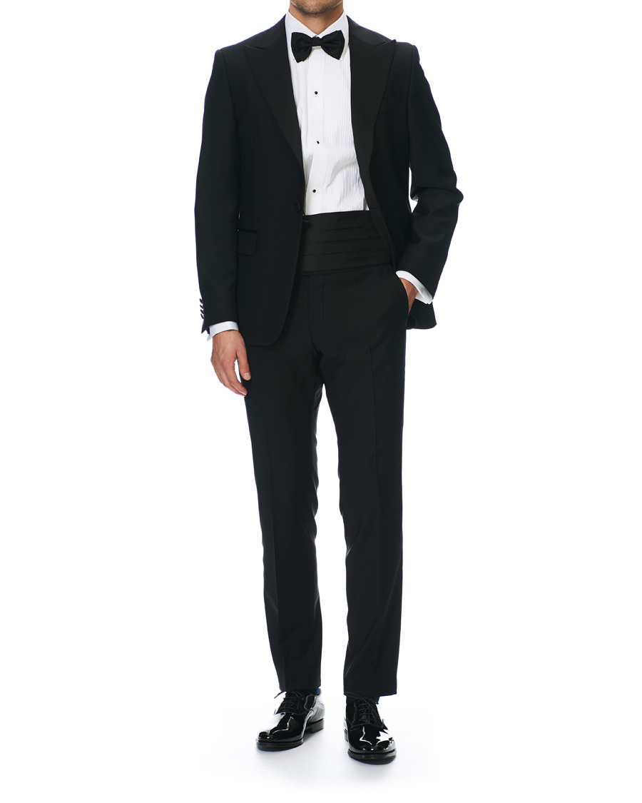 Homme | Blazers | Oscar Jacobson | Frampton Tuxedo Jacket Black