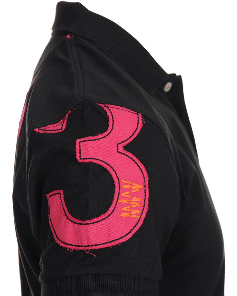 Homme | Polos | La Martina | Replica Piquet Stretch Black