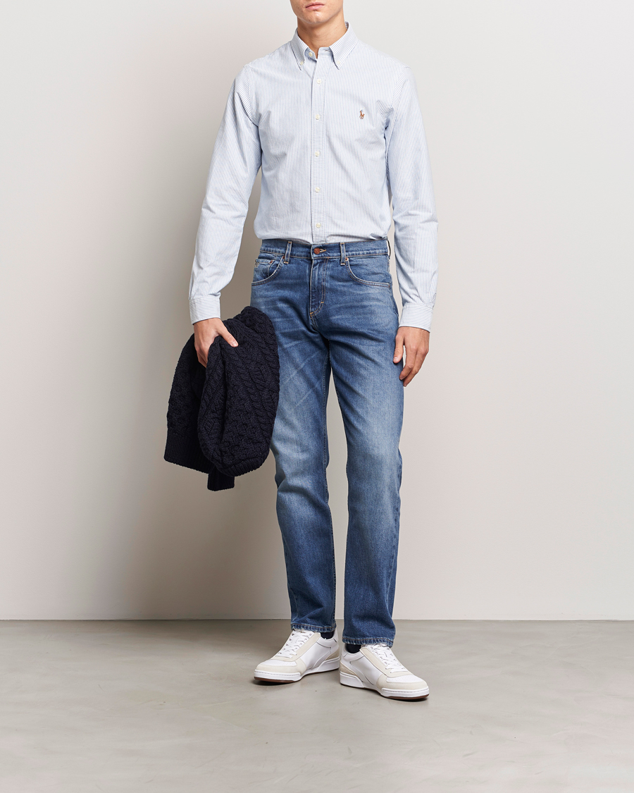 Homme | Chemises | Polo Ralph Lauren | Slim Fit Shirt Oxford Stripes Blue