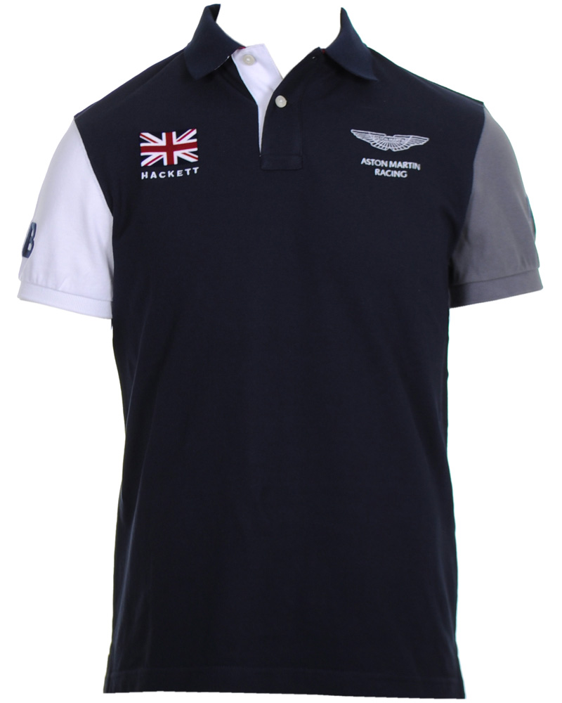 Homme | Polos | Hackett | Aston Martin Racing Polo Piké Navy