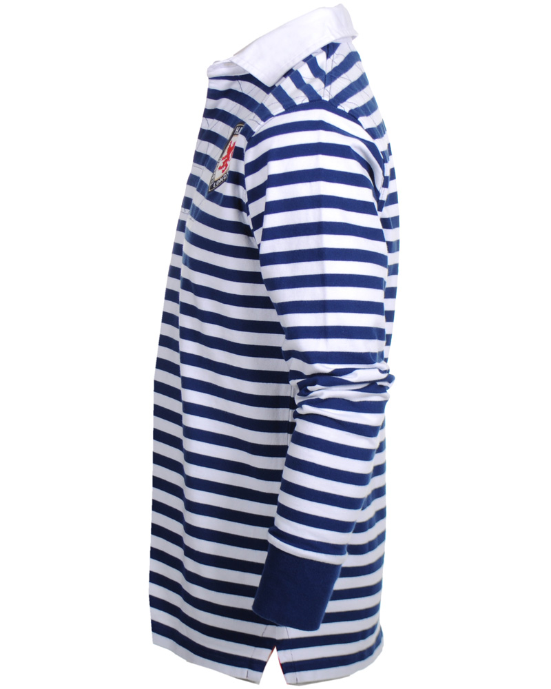 Homme | Pulls Et Tricots | Hackett | London Quilt Stripe Rugger Blue/White