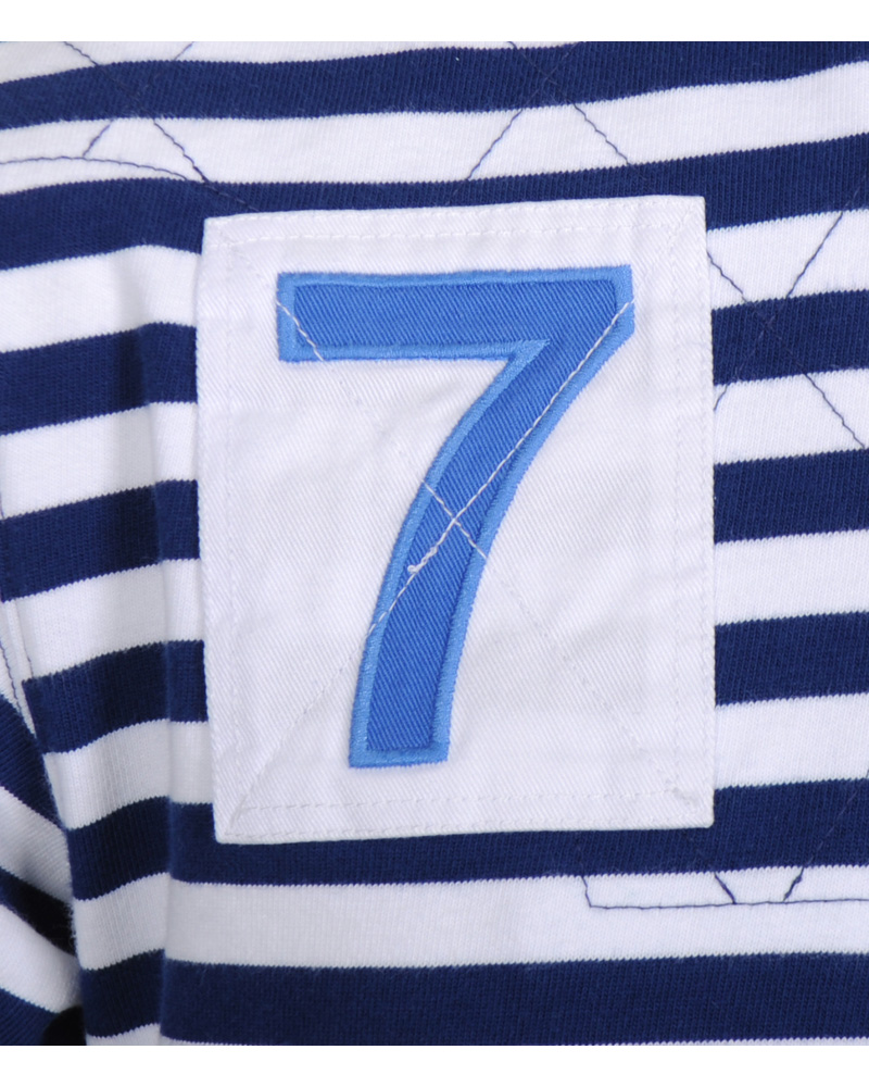 Homme | Pulls Et Tricots | Hackett | London Quilt Stripe Rugger Blue/White