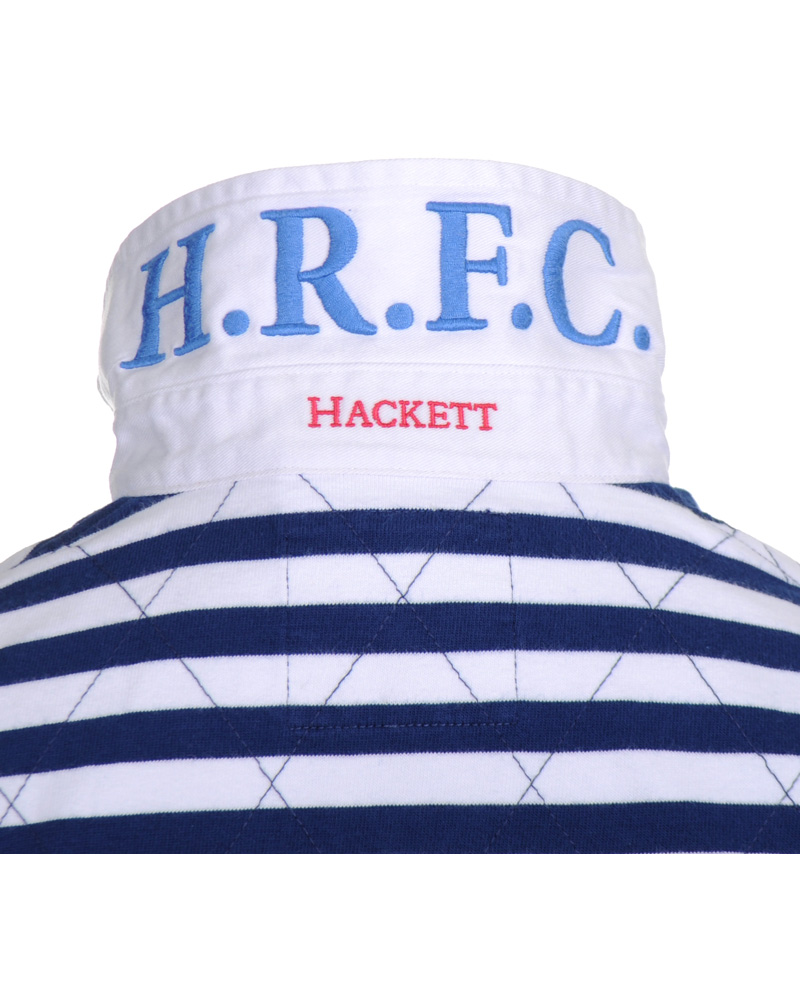Homme | Pulls Et Tricots | Hackett | London Quilt Stripe Rugger Blue/White