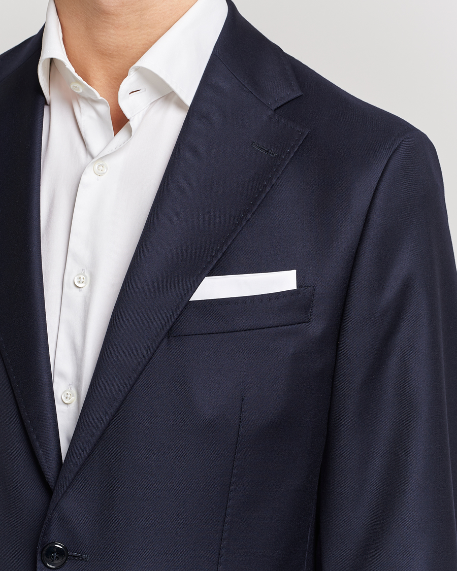 Homme | Pochettes De Costume | Stenströms | Handkerchief Cotton White