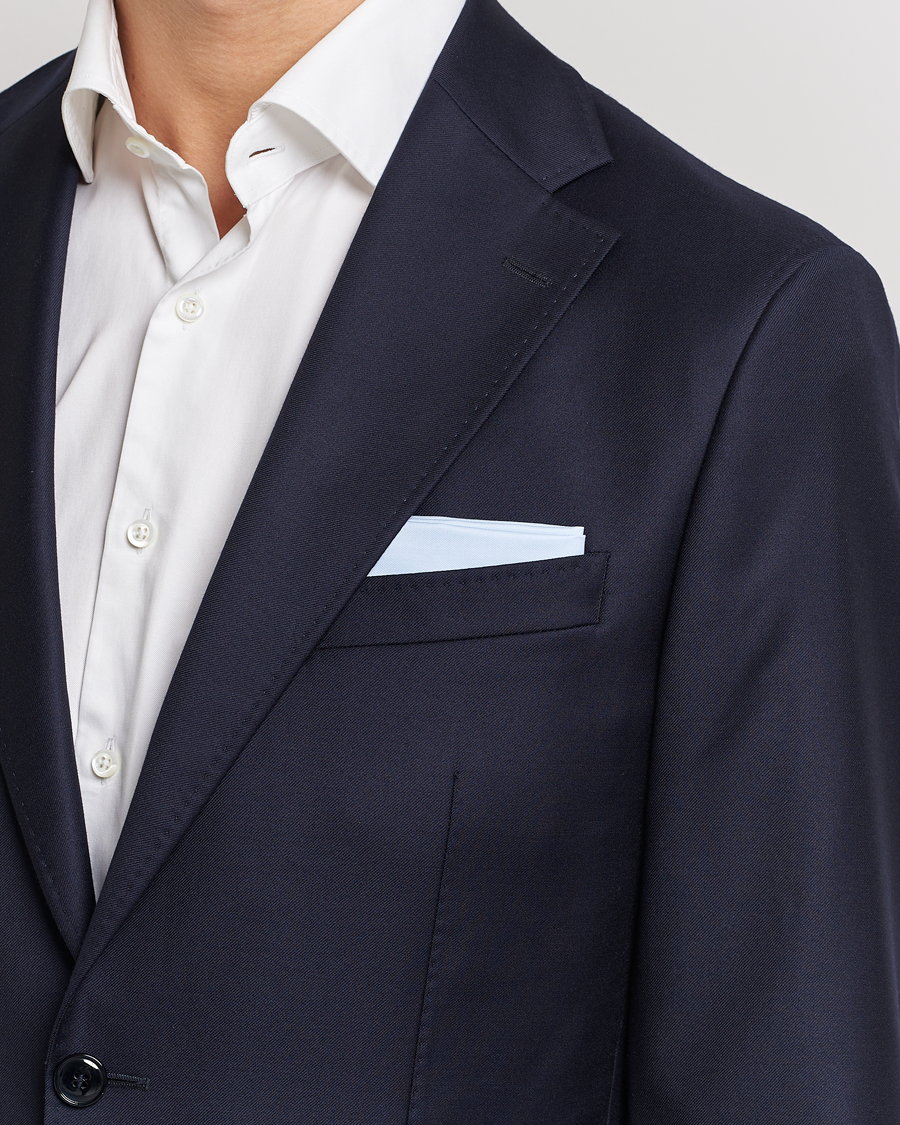 Homme | Pochettes De Costume | Stenströms | Handkerchief Cotton Blue