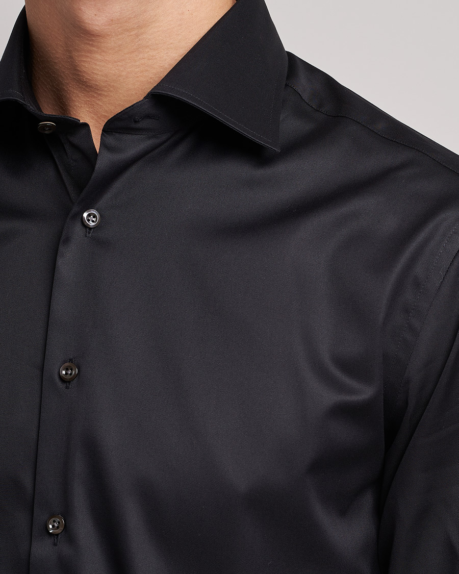 Homme | Chemises | Stenströms | Fitted Body Shirt Black