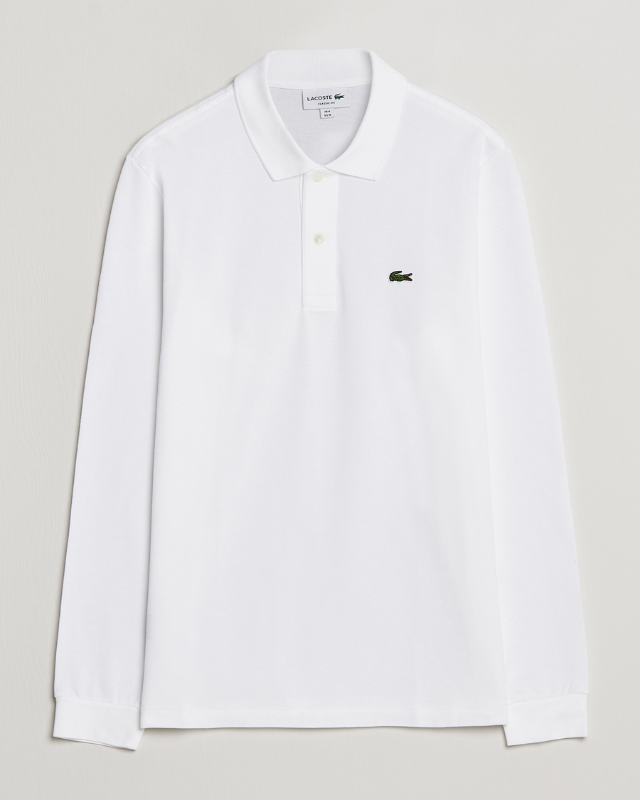 Homme | Polos | Lacoste | Original Long Sleeve Polo Piké White
