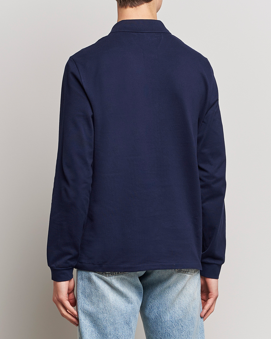 Homme | Polos | Lacoste | Original Long Sleeve Polo Piké Navy Blue