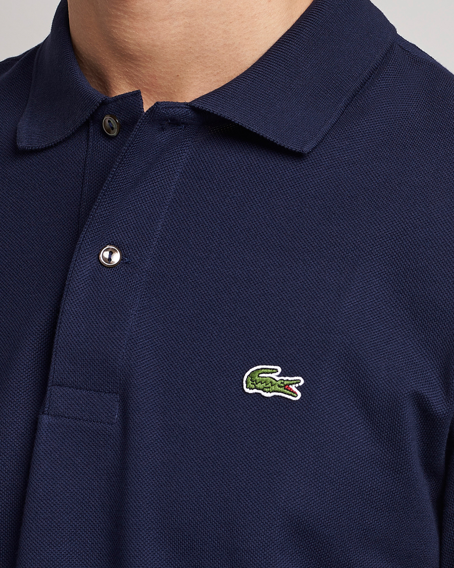 Homme | Polos | Lacoste | Original Long Sleeve Polo Piké Navy Blue