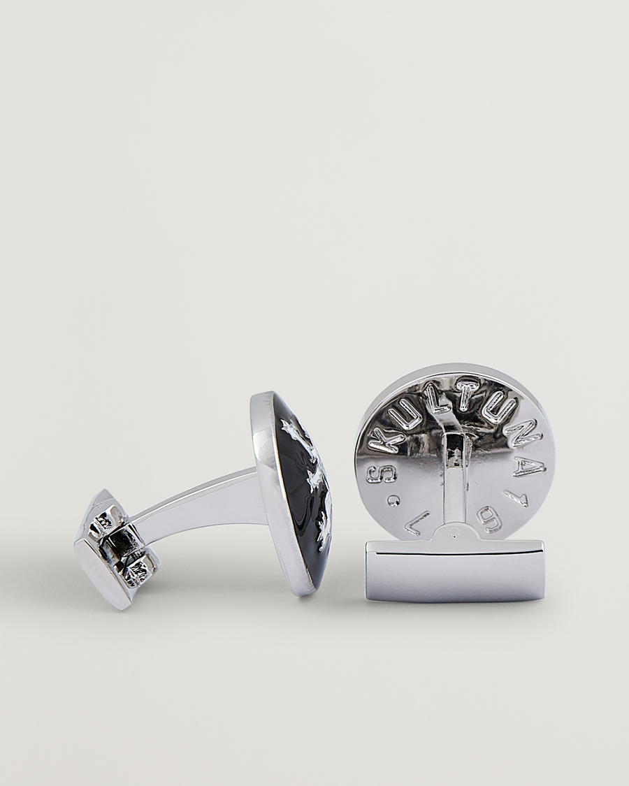 Homme | Accessoires | Skultuna | Cuff Links The Lion Silver/Black/White